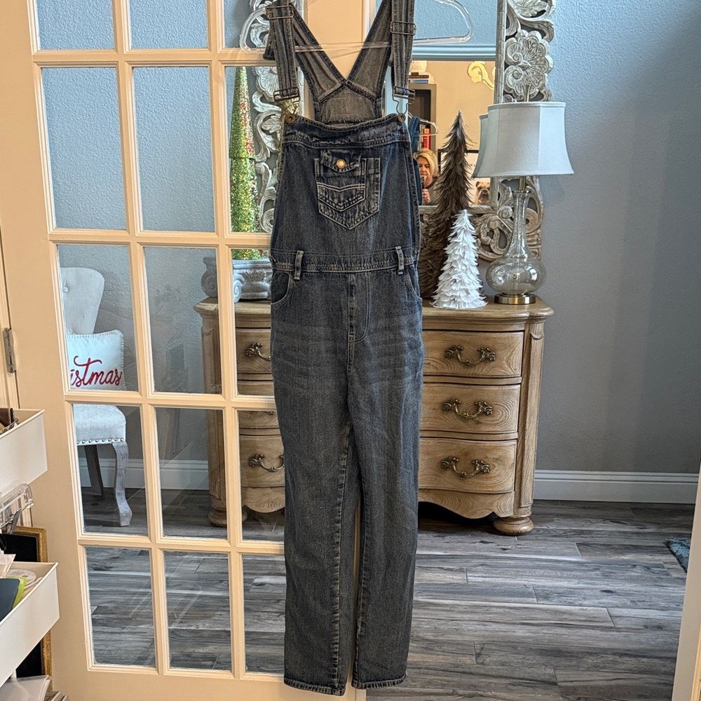 Anna Kaci Blue Denim Overalls Size Medium